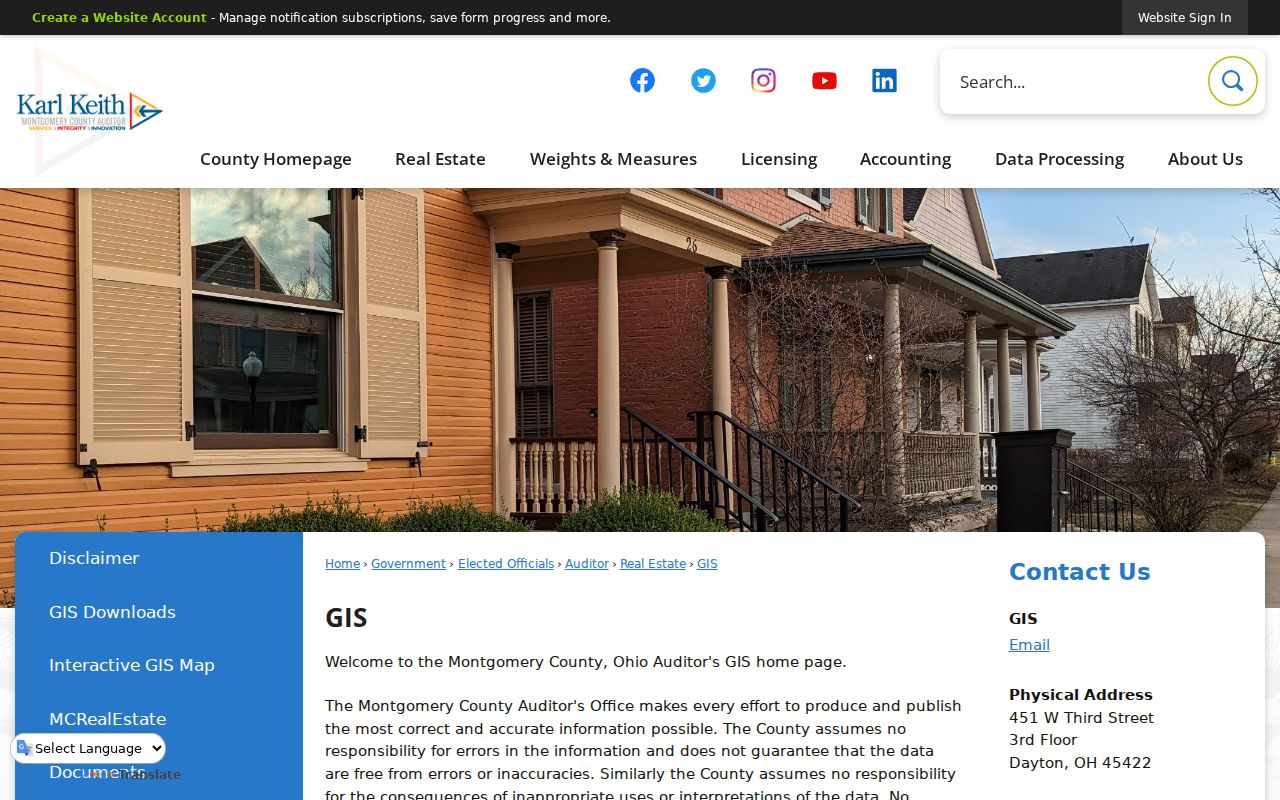 Montgomery County ZIP code directory GIS map access information